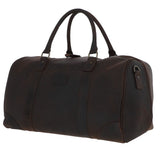 Large Vintage Leather Travel Holdall Brown: Jayden