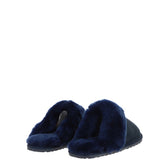 Women's Classic Suede Sheepskin Slippers Navy: Pippa