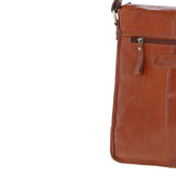Elegant Ashwood Leather Unisex Crossbody Bag Honey: G-19
