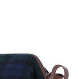 Ashwood Leather & Harris Tweed® Cloth Unisex Washbag Tan/Watch: TW-40-04-TW