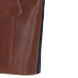 Ashwood Leather & Harris Tweed® Cloth Genuine Leather Shoulder Bag Tan/Watch: TW-23-04-TW