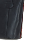 Ashwood Leather & Harris Tweed® Cloth Genuine Leather Shoulder Bag Black/Green/Red: TW-23-07-BR
