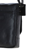 Elegant Ashwood Leather Unisex Crossbody Bag Black: G-19