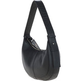 Ashwood Women's Curved Leather Shoulder Bag Black: 64192