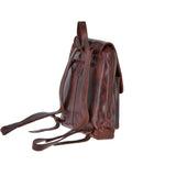 Medium Leather Zip Around Vintage Backpack Tan : Fred