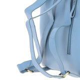 Ashwood Leather & Harris Tweed® Cloth Multi-Pocket Backpack Baby-blue/Blue: TW-66-19-BB