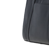 Real Leather Handbag with Adjustable Crossbody Strap Black: 64867