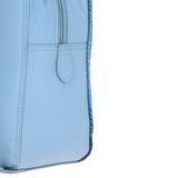 Ashwood Leather & Harris Tweed® Cloth Multi-Pocket Backpack Baby-blue/Blue: TW-66-19-BB