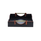 Luxury Rectangular Leather Tray Navy: TBZ1UC611