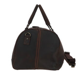 Large Vintage Leather Travel Holdall Brown: Jayden