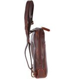 Vintage Leather Single Strap Sling Bag Tan : Perry