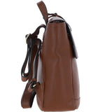 Ashwood Real Leather Flapover Backpack 2 Tone Tan: 64257