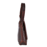 Large Leather Vintage Messenger Bag Tan : Robin