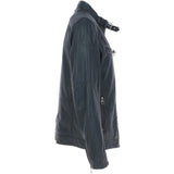 Leather Biker Jacket Midnight Navy: Lent 2