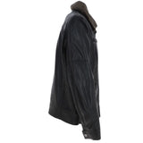 Leather Jacket With Detachable Collar Black: SANDOR