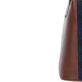 Ashwood Leather & Harris Tweed® Cloth Genuine Leather Shoulder Bag Tan/Watch: TW-23-04-TW