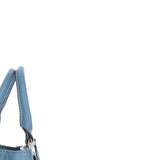 Real Leather Handbag with Adjustable Crossbody Strap Denim: 64867