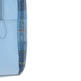 Ashwood Leather & Harris Tweed® Cloth Multi-Pocket Backpack Baby-blue/Blue: TW-66-19-BB