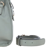 Elegant Ashwood Leather Handbag with Detachable Crossbody Strap Sage: 64731