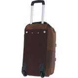 Leather Wheeled Weekend Travel Holdall Oily Brown: Adrian