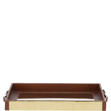 Luxury Rectangular Leather Tray Tan: AGC-1850