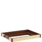 Luxury Rectangular Leather Tray Tan: AGC-1850