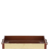 Luxury Rectangular Leather Tray Tan: AGC-1859