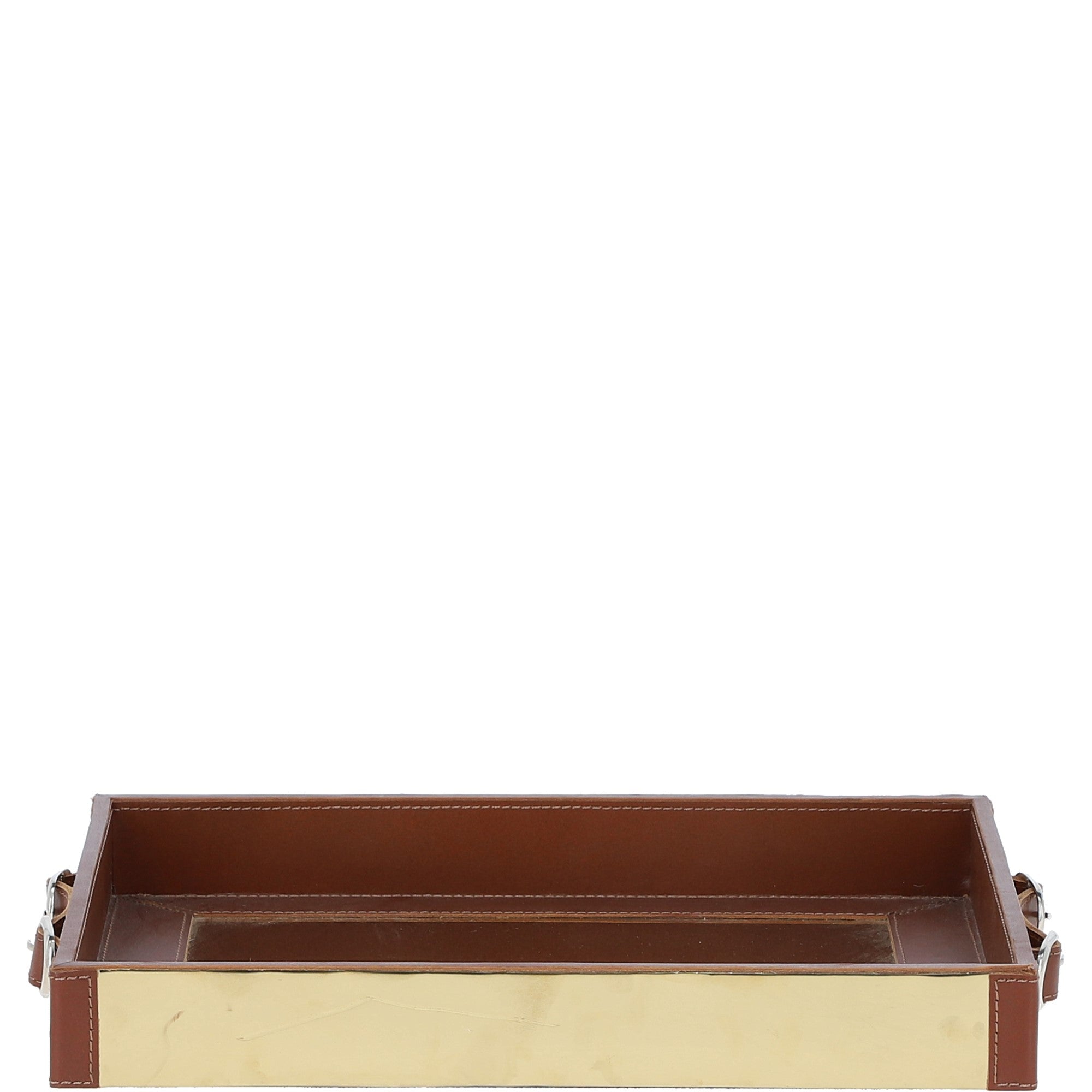Luxury Rectangular Leather Tray Tan: AGC-1859