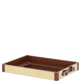 Luxury Rectangular Leather Tray Tan: AGC-1859