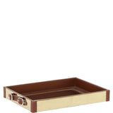 Luxury Rectangular Leather Tray Tan: AGC-1859