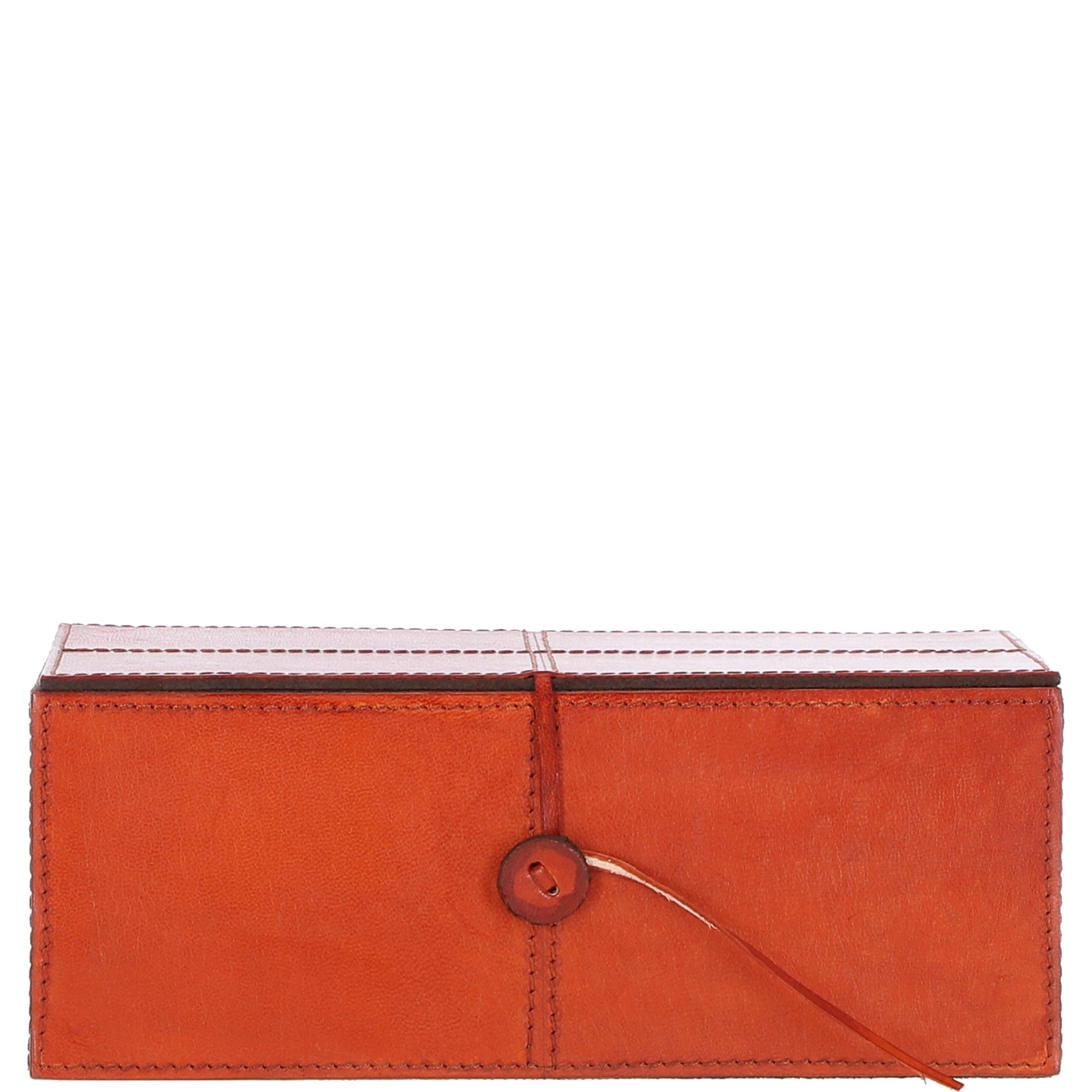 Leather Decorative Home Accessories Box Tan: AGC-35