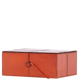 Leather Decorative Home Accessories Box Tan: AGC-35