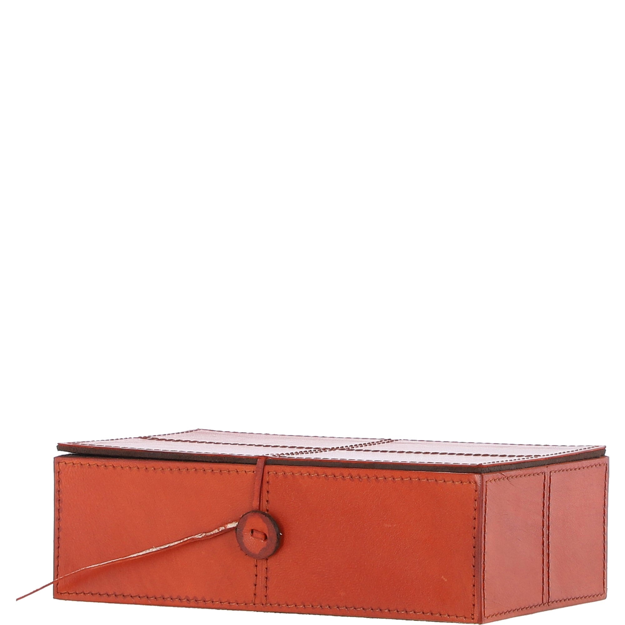 Leather Decorative Home Accessories Box Tan: AGC-36
