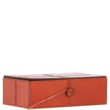 Leather Decorative Home Accessories Box Tan: AGC-36