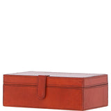Leather Decorative Home Accessories Box Tan: AGC-37