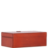 Leather Decorative Home Accessories Box Tan: AGC-37