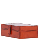 Leather Decorative Home Accessories Box Tan: AGC-38