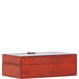 Leather Decorative Home Accessories Box Tan: AGC-38
