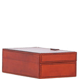 Leather Decorative Home Accessories Box Tan: AGC-38