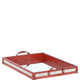 Luxury Rectangular Leather Tray Tan: AGC-39