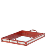 Luxury Rectangular Leather Tray Tan: AGC-39