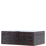 Leather Decorative Home Accessories Box Black/red: AGC-44