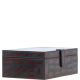 Leather Decorative Home Accessories Box Black/red: AGC-45