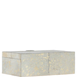 Leather Decorative Home Accessories Box Hair-on Hide White Gold: AGC-47