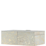 Leather Decorative Home Accessories Box Hair-on Hide White Gold: AGC-47