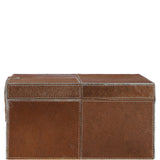 Leather Decorative Home Accessories Box Hair-on Hide Tan: AGC-48