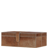 Leather Decorative Home Accessories Box Hair-on Hide Tan: AGC-49