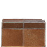 Leather Decorative Home Accessories Box Hair-on Hide Tan: AGC-49