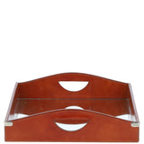 Luxury Rectangular Leather Tray Tan: AGC-52