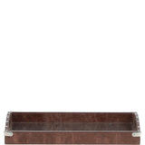 Luxury Rectangular Leather Tray Brown: AGC-55